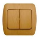 ABB Zirve 501-010701-202 Выключатель двухклавишный (10 А, в сборе, с/у, бук)