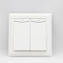 ABB Zirve 501-010601-203 Выключатель двухклавишный (10 А, в сборе, подсветка, с/у, вишня)
