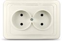 ABB Zirve 501-000801-908 Розетка двойная (10 А, в сборе, скрытая установка, белая)