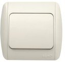 ABB Zirve 501-010303-210 Выключатель одноклавишный (10 А, в сборе, проходная, подсветка, с/у, кремовый)