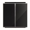 ABB Sky Niessen 2CLA851100A2501 Клавиша двойная (стекло черное)