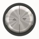 ABB Sky Moon 2CLA864400A1501 Клавиша двойная для жалюзи (маркировка, хром/черное стекло)
