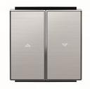 ABB Sky Niessen 2CLA854400A1401 Клавиша двойная (маркировка, нержавеющая сталь)