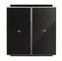 ABB Sky Niessen 2CLA854400A2501 Клавиша двойная (маркировка, стекло черное)
