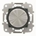 ABB Sky Moon 2CLA866000A1501 Светорегулятор поворотный (500 Вт, под рамку, с/у, хром/черное стекло)