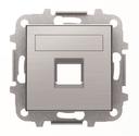 ABB Sky Niessen 2CLA851810A1401 Крышка с суппортом розетки компьютерной/телефонной (RJ45/RJ12, нержавеющая сталь)