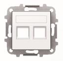 ABB Sky Niessen 2CLA851820A1101 Крышка с суппортом розетки компьютерной/телефонной (2хRJ45/RJ12, белая)