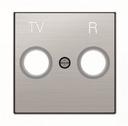 ABB Sky Niessen 2CLA855000A1401 Крышка розетки телевизионной (TV+R, нержавеющая сталь)