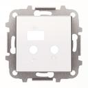 ABB Sky Niessen 2CLA856830A1101 Крышка розетки телекоммуникационной (2х3.5 Jack + USB, белая)