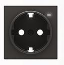 ABB Sky Niessen 2CLA858880A1501 Накладка розетки SCHUKO с контрольной подсветкой (2P+E, линза, черная)