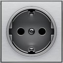 ABB Sky Niessen 2CLA858800A1401 Накладка розетки SCHUKO (2P+E, нержавеющая сталь)