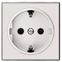ABB Sky Niessen 2CLA858800A2101 Накладка розетки SCHUKO (2P+E, белое стекло)