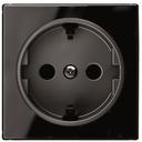 ABB Sky Niessen 2CLA858800A2501 Накладка розетки SCHUKO (2P+E, черное стекло)