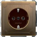 Schneider Electric Merten Artec/Antique MTN2301-4143 Розетка с заземляющим контактом (16 А, под рамку, скрытая установка, античная латунь)