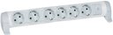 Legrand 694639 "Комфорт" Сетевой фильтр 6-местный без шнура (с/з, 16 А, 3500 Вт, фиксируемый поворотный блок)