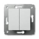 Legrand Cariva 695934 Выключатель 2-клавишный (10 А, под рамку, с/у, белый)