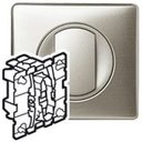 Legrand Celiane 696940 Переключатель одноклавишный (10 А, IP21, в сборе, с/у, титан)