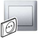 Legrand DIY Galea Life 696847 Розетка (16 А, шторки, з/к, в сборе, скрытая установка, алюминий)