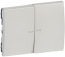 Legrand DIY Galea Life 696883 Выключатель 2-х клавишный (10 А, под рамку, скрытая установка, подсветка, жемчуг)