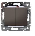 Legrand Valena 696824 Выключатель 2-клавишный (10 А, под рамку, с/у, алюминий)