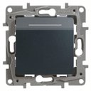 Legrand Etika 672693 Выключатель 1-клавишный (2 А, под рамку, с/у, с подсветкой, антрацит)