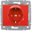 Legrand Galea Life 771029 Розетка с заземляющими контактами (16 А, под рамку, шторки, с/у, красный)