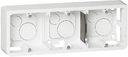 Legrand Mosaic 080286 Коробка монтажная 3-постовая (горизонтальная, белый)
