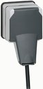 Legrand Plexo 090465 Розетка (16 А, крышка, шторки, з/к, в сборе, открытая установка, серый/антрацит)