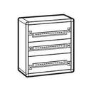 Legrand 020003 XL3 160 Шкаф метал. 3 рейки 72М 600х575х147 без дверцы