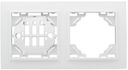 EKF ERM-G-302-10 Минск Рамка 2-местная горизонтальная белая Basic