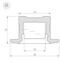 Arlight 019317 Профиль SL-SLIM-H13-F-2000 ANOD