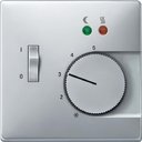 Merten Artec MTN537560 Терморегулятор для теплых полов (10 А, 230 В, под рамку, с/у, алюминий)