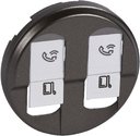 Legrand Celiane 064936 Крышка розетки телефонной/компьютерной (RJ45, 2 шт, графит)