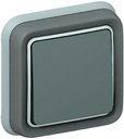 Legrand Plexo 069811 Переключатель одноклавишный (10 А, IP55, в сборе, с/у, серый)