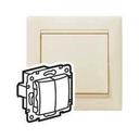 Legrand Valena 695604 Переключатель двухклавишный (10 А, IP31, под рамку, с/у, бежевый)