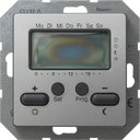 Gira E22 2370203 Терморегулятор с таймером (8 А, под рамку, скрытая установка, алюминий)