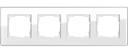 Gira Esprit Glass C 0214512 Рамка 4-постовая (белое стекло)