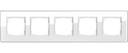 Gira Esprit Glass C 0215512 Рамка 5-постовая (белое стекло)