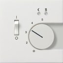 Gira F100 1494112 Терморегулятор для теплых полов (10 А, 230 В, под рамку, с/у, белый глянцевый)