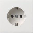 Gira F100 0188112 Розетка SCHUKO с заземляющим контактом (16 А, под рамку, скрытая установка, белая глянцевая)