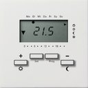 Gira F100 2370112 Терморегулятор с таймером (8 А, под рамку, скрытая установка, белый глянцевый)