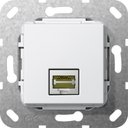 Gira System55 569503 Розетка компьютерная переходник (RJ45, под рамку, скрытая установка, белая глянцевая)