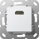 Gira System55 566903 Розетка HDMI переходник (HDMI, под рамку, скрытая установка, белая глянцевая)