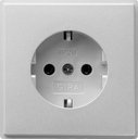 Gira TX_44 018865 Розетка SCHUKO с заземляющим контактом (16 А, под рамку, скрытая установка, алюминий)