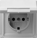 Gira TX_44 045465 Розетка SCHUKO с заземляющим контактом (16 А, под рамку, крышка, скрытая установка, алюминий)