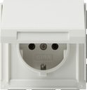 Gira TX_44 045466 Розетка SCHUKO с заземляющим контактом (16 А, под рамку, крышка, скрытая установка, белая)