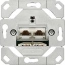 Gira System55 245200 Розетка двойная компьютерная наклонная (2хRJ45, cat.6, STP, механизм, скрытая установка)