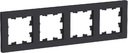 Schneider Electric AtlasDesign ATN001004 Рамка 4-постовая (карбон)