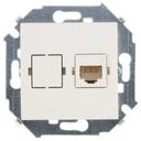 Simon Simon 15 1591598-031 Розетка компьютерная (RJ45, cat.5e, под рамку, скрытая установка, слоновая кость)