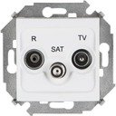 Simon Simon 15 1591466-030 Розетка телевизионная (R+TV+SAT, под рамку, скрытая установка, белая)